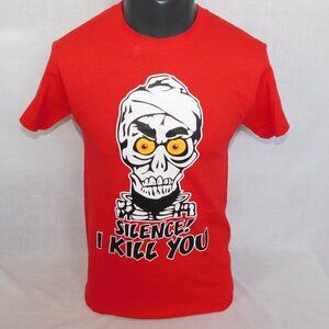 Jeff Dunham Comedian Ventriloquist Achmed SILENCE I KILL YOU Mens S Red Shirt